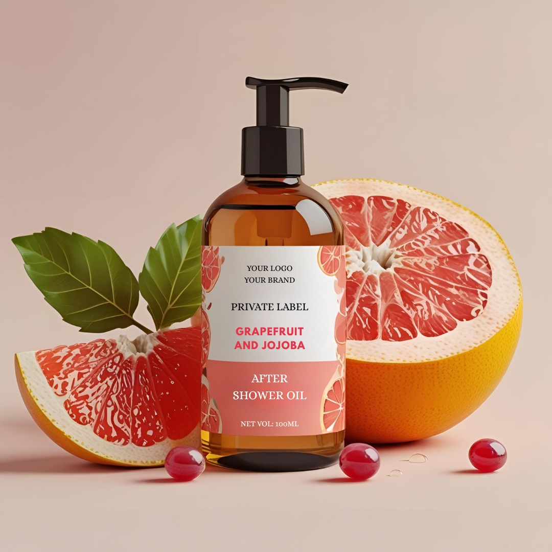Private-Label-Grapefruit- and-Jojoba-After-Shower-Oil